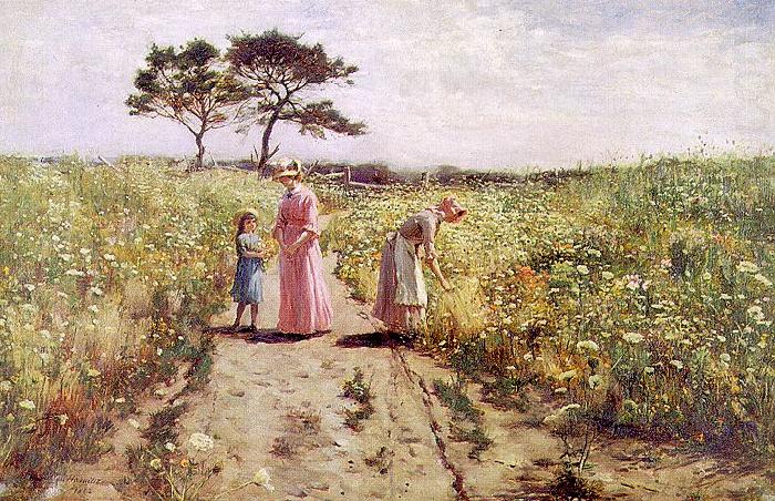 Hamilton Hamiltyon Picking Flowers china oil painting image